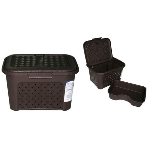 Cofanetto Contenitore Arianna Con Coperchio 6lt Wengè - Foto 3