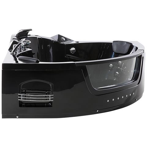 Vasca Da Bagno Nera Con Led E Idromassaggio 155 Cm Martinica - Foto 31