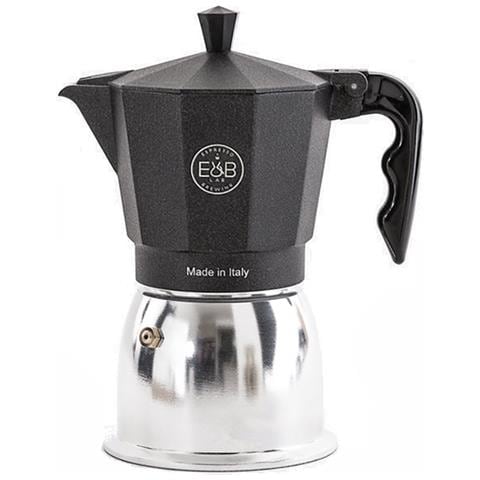 E&b Lab Moka Induction 6t Moka 6 Tazze Per Piani A Induzione Competition Moka Filter Nero / alluminio - Foto 1