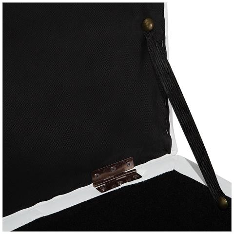 Pouf Ottomano Con Contenitore In Pelle Bianca Michigan - Foto 22