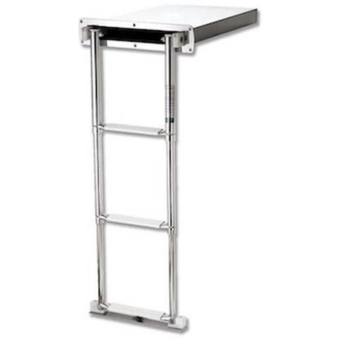 Scaletta Telescopica A Scomparsa In Box In Acciaio Inox 4 Gradini 330 500 46 395 X 80 Mm - Foto 1
