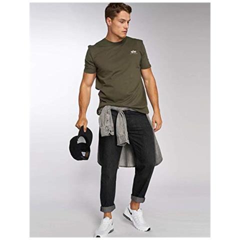 Alpha Industries Basic Small Logo T-shirt Dark Olive - Foto 5