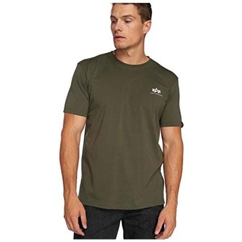 Alpha Industries Basic Small Logo T-shirt Dark Olive - Foto 1