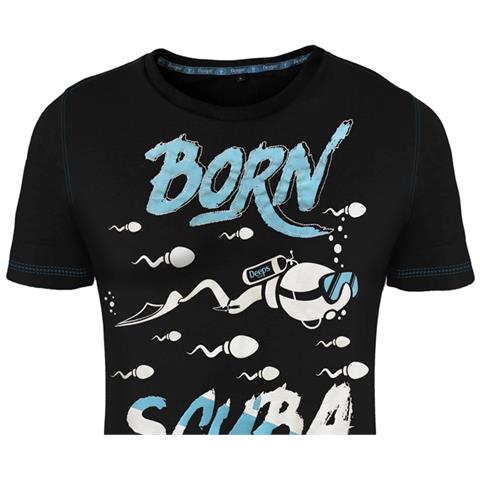 Deeps Gear T-shirt Born Scuba Diver, L, Bianco E Nero, I Subacquei Maglietta 030000103 - Foto 6