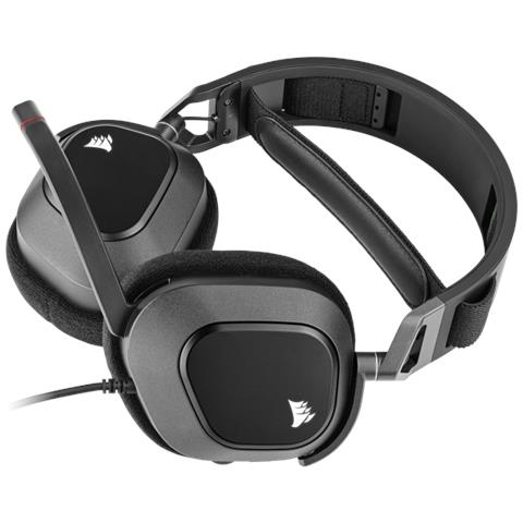 Hs80 Rgb Usb Auricolare Cablato Portatile Giocare Carbonio (Hs80 Gaming Headset Carbon) - Foto 2