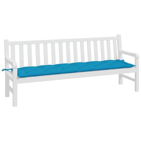 Cuscino Per Panca Azzurro 200x50x7 Cm In Tessuto Oxford - Foto 3
