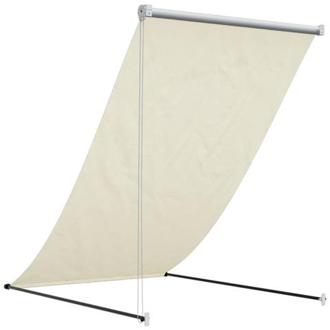 Tenda Da Sole Retrattile Crema 100x150 Cm In Tessuto E Acciaio - Foto 2