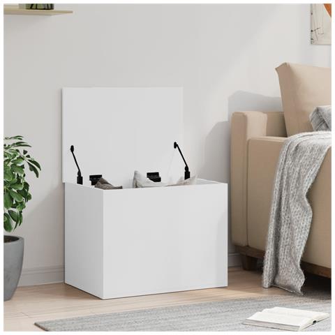 Contenitore Portaoggetti Bianco 60x42x46 Cm Legno Multistrato - Foto 3