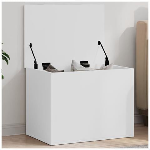 Contenitore Portaoggetti Bianco 60x42x46 Cm Legno Multistrato - Foto 1