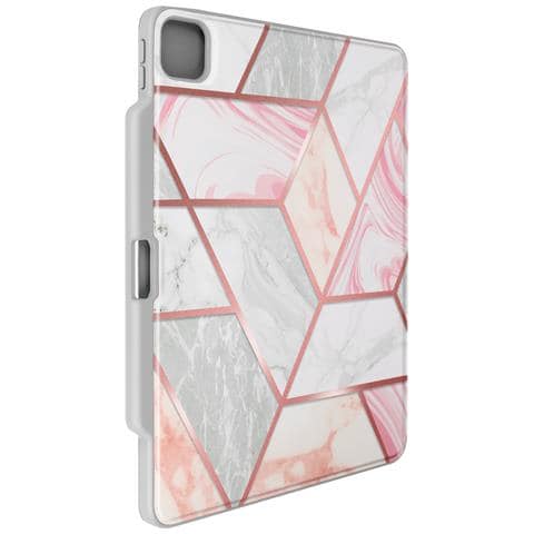 Custodia Per Ipad Pro 13' 2024 Protezione Completa Copertina Supporto, Bianco / Rosa - Foto 1