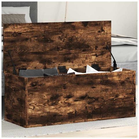 Contenitore Portaoggetti Rovere Fumo 90x35x35 Cm In Truciolato - Foto 10