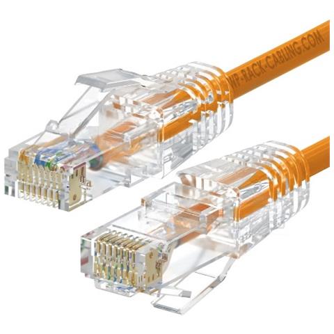 C-PAT-6AU050O-S cavo di rete Arancione, Trasparente 5 m Cat6a U /UTP (UTP) - Foto 1