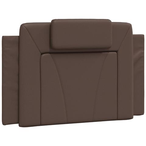 Cuscino Testiera Marrone 80 Cm In Similpelle - Foto 2