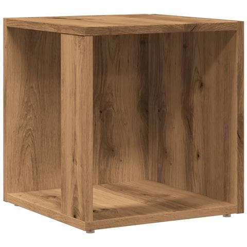 Tavolino Da Salotto Rovere Artigianale 33x33x34cm In Truciolato - Foto 2