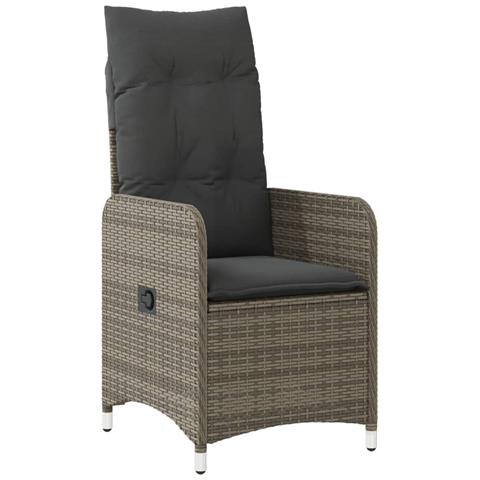 Sedie da Giardino Reclinabili 2 pz con Tavolo in Polyrattan - Foto 10
