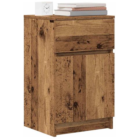 Comodino Legno Antico 39x35x65 cm in Legno Multistrato - Foto 9