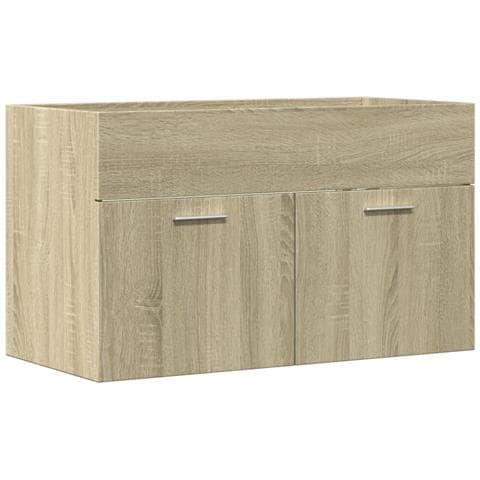 Mobile Lavabo Bagno Rovere Sonoma 90x38,5x46 Cm Multistrato - Foto 2