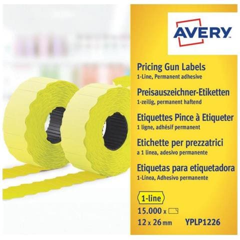 Yplp1226 Etichetta Con Prezzo Permanente Giallo 15000pezzo (i) Etichetta Autoadesiva - Foto 1