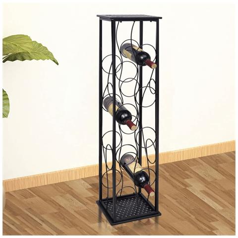 Portabottiglie Per 8 Bottiglie Di Vino In Metallo - Foto 7