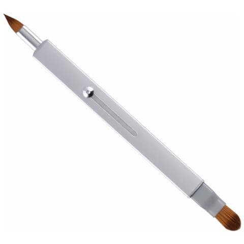 Pennello Per Labbra Retrattile - Pennello Per Rossetto A Doppia Estremità Con Cappuccio - Foto 2