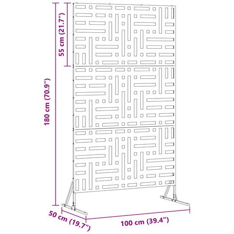 pannello di cancello in metallo Antracite Metallo Grande Durevole - Foto 7