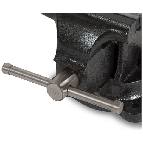 Morsa In Ghisa Con Incudine, Larghezza Ganasce 100 Mm, Altezza Totale 138 Mm, Girevole A 360°, Piatto Ø 122 Mm, Apertura Massima 85 Mm, Morsa Piccola Per Lavori Di Precisione - Foto 2