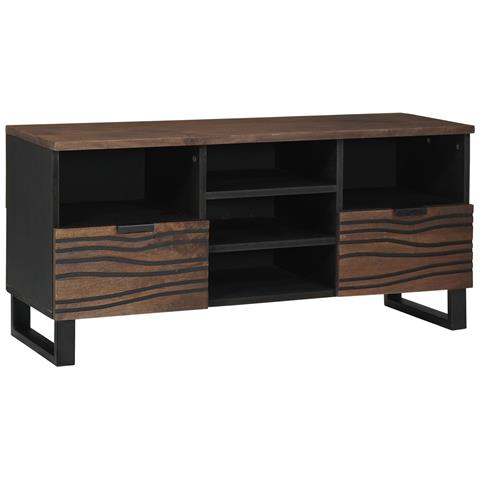 Mobile TV 100x33.5x46 cm Legno massello di mango e legno ingegnerizzato - Foto 1