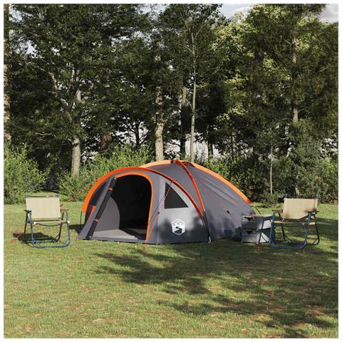 Tenda da campeggio Grigio e arancione 308 x 268 x 130 cm - Foto 2