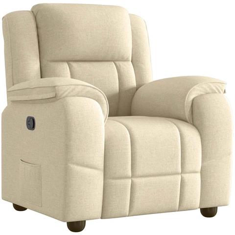 Poltrona Reclinabile in Tessuto Crema - Foto 1