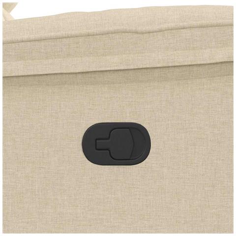 Poltrona Reclinabile in Tessuto Crema - Foto 9