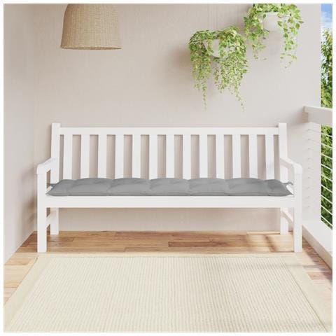 Cuscino per Panca Grigio 180x50x7 cm in Tessuto Oxford - Foto 2