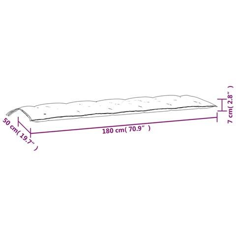 Cuscino per Panca Grigio 180x50x7 cm in Tessuto Oxford - Foto 7