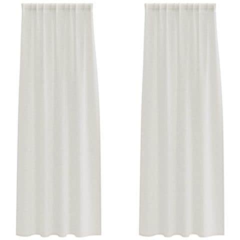 Tende con tende 2 pcs Crema Poliestere - Foto 1