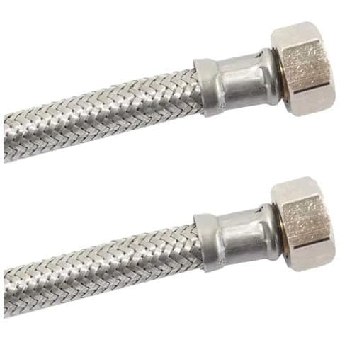 Tubo Flessibile In Acciaio Inox 3/8  Dn8  Certificato Dvgw Per Acqua Potabile  500mm - Foto 1