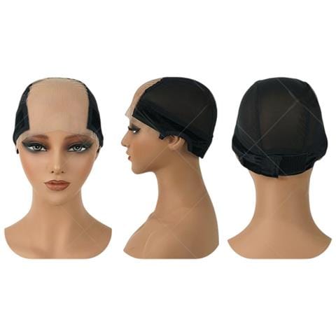 Cuffia Per Parrucca A U In Pizzo 4x5 Pollici Con Alette Per Orecchie - Rete Versatile In Poliestere Per Una Tenuta Sicura Black - Foto 1