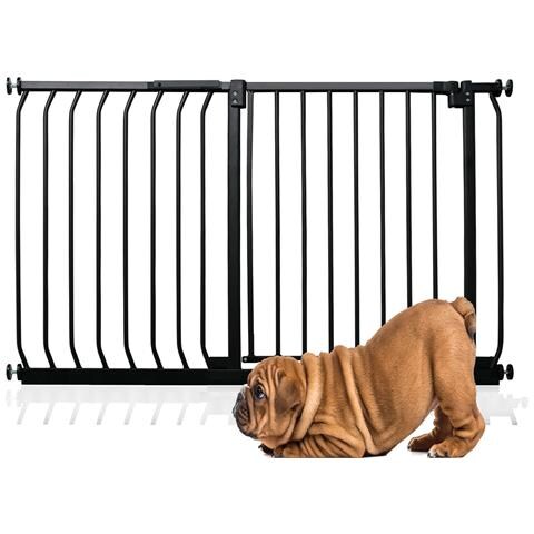Bettacare Cancelletto Per Cani Elite Con Montaggio A Pressione, 107cm - 116cm, Nero Opaco - Foto 1