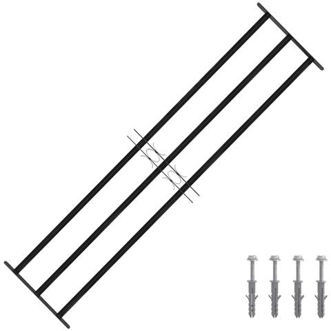 Griglia Finestra Nero 174 x 45 cm Acciaio verniciato a polvere - Foto 1