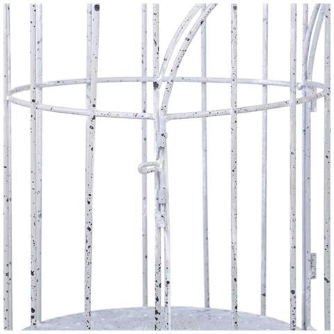 Gabbia Decorativa In Metallo 24,13x24,13x74,93h Cm Grigio - Foto 8