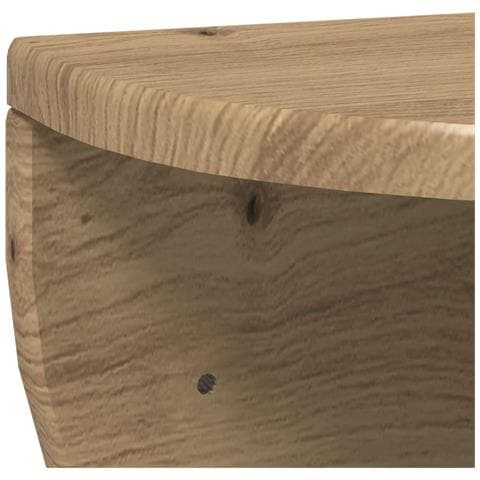 Scaffale da parete 2 pcs Rovere artigianale 38 x 19 x 19 cm - Foto 9