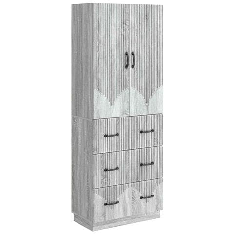 Set di armadi 2 pcs Sonoma grigio 66 x 34,5 x 87 cm - Foto 1