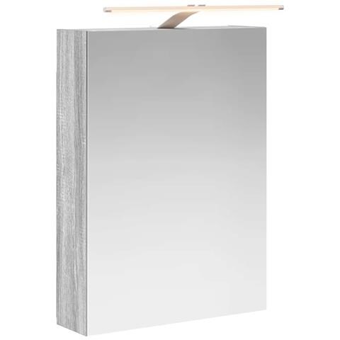 Mobiletto per specchio da bagno Grigio Sonoma 50 x 14,5 x 70 cm - Foto 1