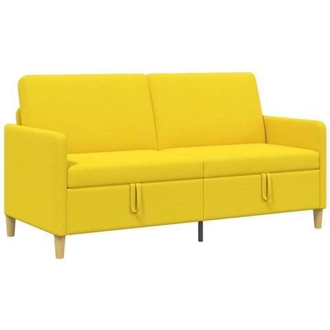 Divano con Storage Giallo Chiaro 172 x 78 x 87 cm Poliestere - Foto 1