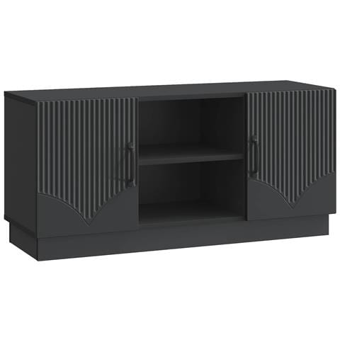 Mobile TV Nero 102 x 34,5 x 47 cm Legno ingegnerizzato - Foto 1