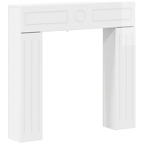 Cornice per camino Bianco Lucido 102 x 18 x 100,5 cm - Foto 1