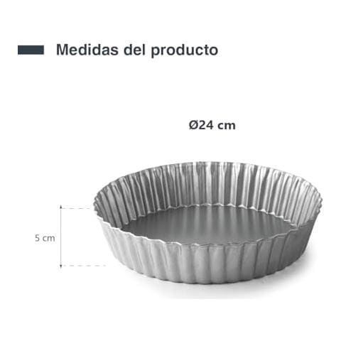 68798 - Stampi da forno, stampo per torte, stampo scanalato alto, acciaio al carbonio - Foto 2