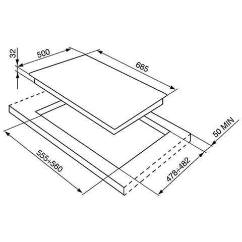 Piano Cottura SR975NGH Victoria a Gas 5 Fuochi Gas Colore Nero - Foto 2