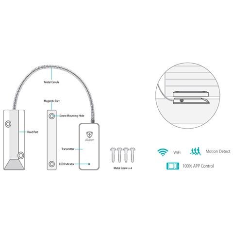 Atlantis Sensore Porte / Finestre X A750g Batterie Incluse - Foto 2
