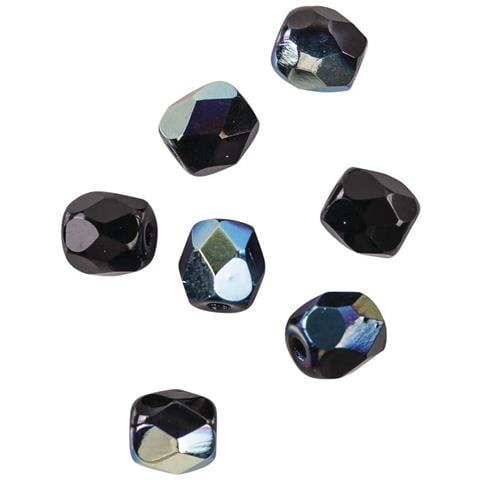 100 Pezzi - Perla In Vetro Sfaccettata 4mm - Colore Iridescente - Foto 2