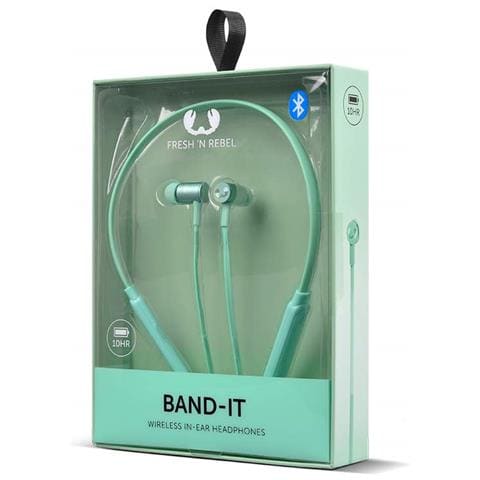 Band-it Cuffie Auricolari Sport Bluetooth con Neckband e Microfono e Telecomando Integrati Colore Verde Acqua - Foto 7