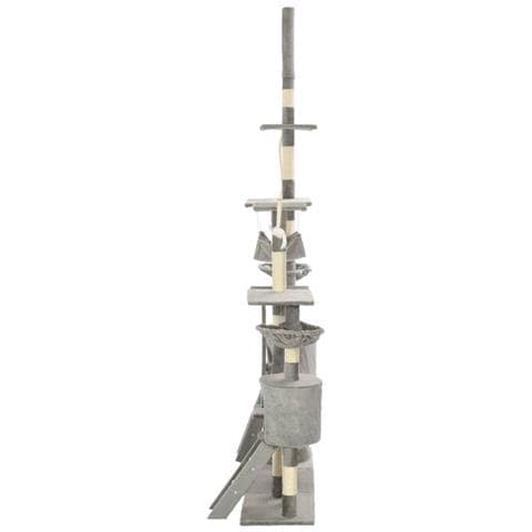 Albero Per Gatti Con Tiragraffi In Sisal 230-250 Cm Grigio - Foto 7